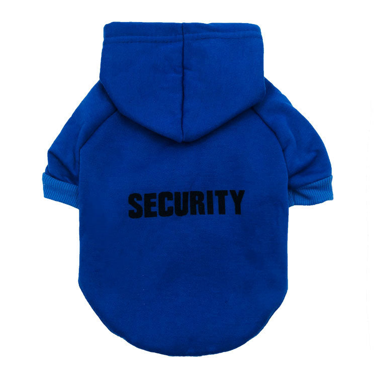Dog Clothes, Fleece Cloth Hooded Security Pet Sweater Legendary Animal Supply