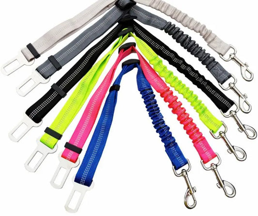 Adjustable Dog Seat Belt Dog Car Seatbelt Harness Leads Elastic Reflective Safety Rope Legendary Animal Supply