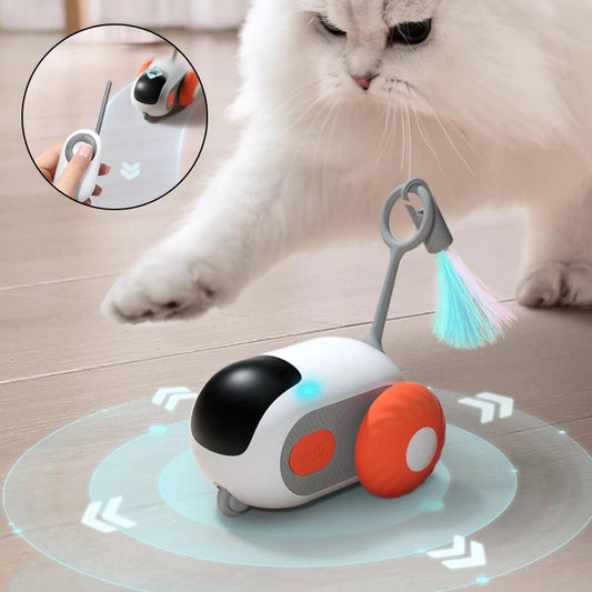 Remote Control Interactive Cat Car Toy USB Charging Chasing Automatic Self-moving Remote Smart Control Car Interactive Cat Toy Pet Products Legendary Animal Supply