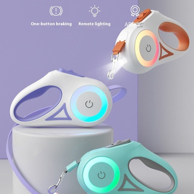Dog Leash Retractable Leash And Dog Collar Spotlight Automatic Pet Dog Cat Traction Rope For Small Medium Dogs Pet Product Legendary Animal Supply