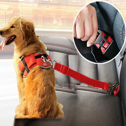 Adjustable Pet Cat Dog Car Seat Belt Pet Seat Vehicle Dog Harness Lead Clip Safety Lever Traction Dog Collars Dogs Accessoires Pets Products Legendary Animal Supply