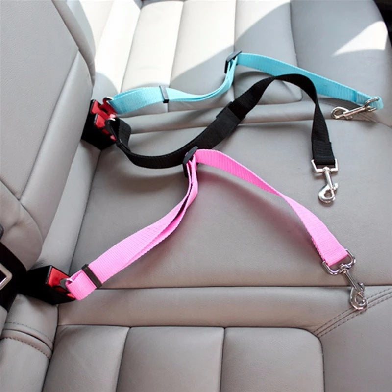Adjustable Pet Cat Dog Car Seat Belt Pet Seat Vehicle Dog Harness Lead Clip Safety Lever Traction Dog Collars Dogs Accessoires Pets Products Legendary Animal Supply