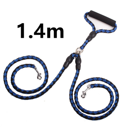 Double-Ended Traction Rope For Walking The Dog Hand-Double-Ended Traction Rope One Plus Two Leash Collar Pet Supplies Dog Collar Legendary Animal Supply