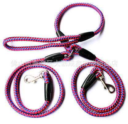 Double-Ended Traction Rope For Walking The Dog Hand-Double-Ended Traction Rope One Plus Two Leash Collar Pet Supplies Dog Collar Legendary Animal Supply