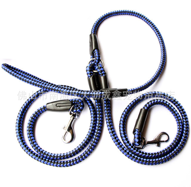 Double-Ended Traction Rope For Walking The Dog Hand-Double-Ended Traction Rope One Plus Two Leash Collar Pet Supplies Dog Collar Legendary Animal Supply