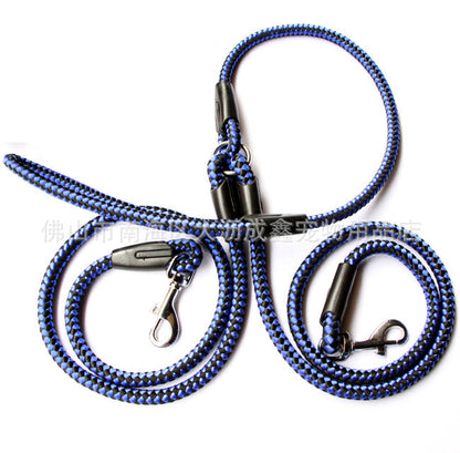 Double-Ended Traction Rope For Walking The Dog Hand-Double-Ended Traction Rope One Plus Two Leash Collar Pet Supplies Dog Collar Legendary Animal Supply