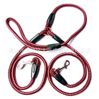 Double-Ended Traction Rope For Walking The Dog Hand-Double-Ended Traction Rope One Plus Two Leash Collar Pet Supplies Dog Collar Legendary Animal Supply