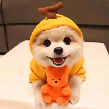 Cute Fruit Dog Clothes For Small Dogs Hoodies Winter Warm Fleece Pet Clothing Puppy Cat Costume Coat For French Chihuahua Outfit Legendary Animal Supply