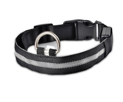 Nylon LED Pet Dog Luminous Collar Night Safety Flashing Glow in Dark Dog Cat Leash Adjustable Pet Supplies Legendary Animal Supply