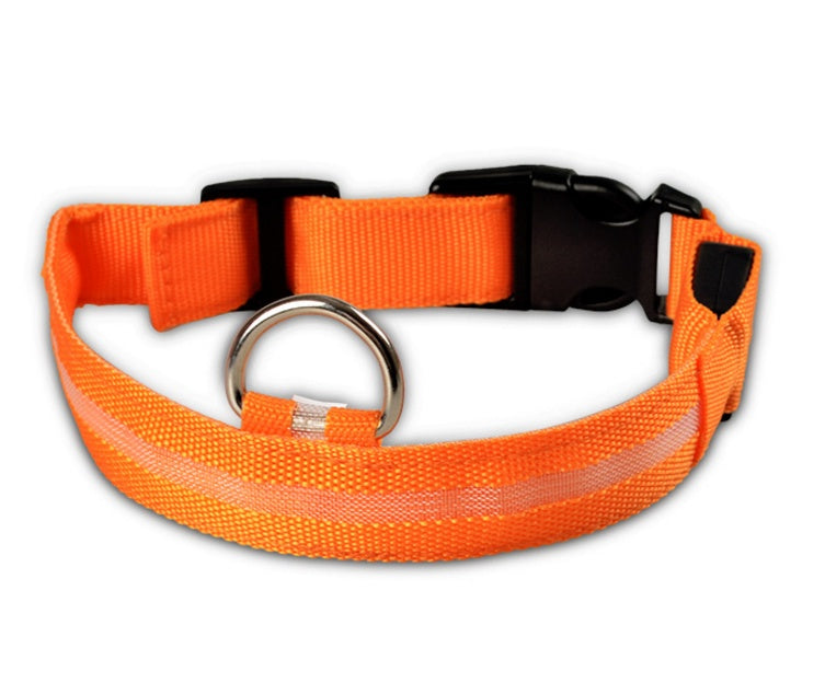 Nylon LED Pet Dog Luminous Collar Night Safety Flashing Glow in Dark Dog Cat Leash Adjustable Pet Supplies Legendary Animal Supply