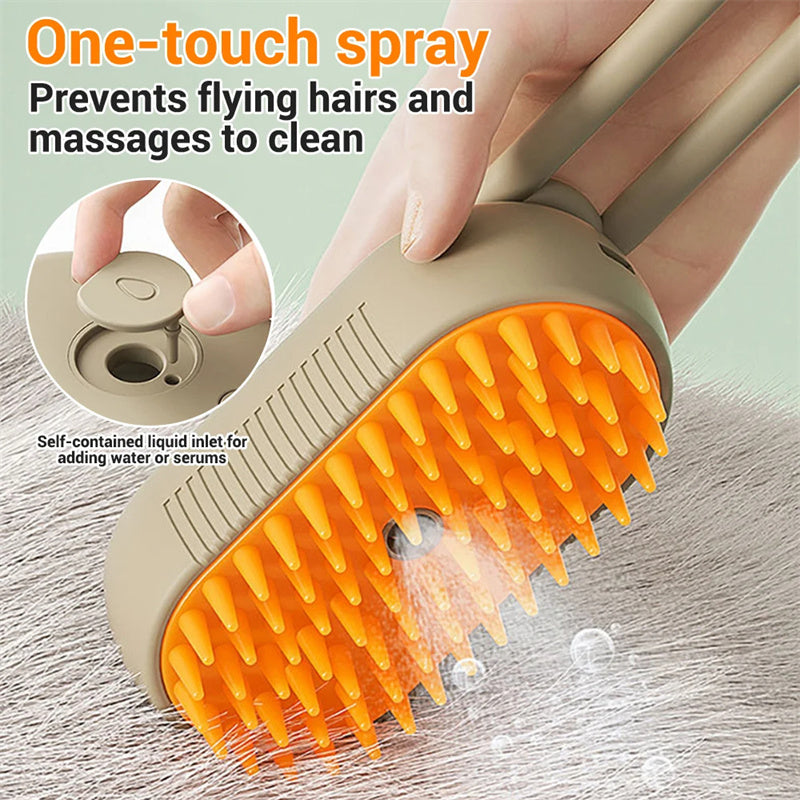 Cat Steam Brush Steamy Dog Brush 3 In 1 Electric Spray Cat Hair Brushes For Massage Pet Grooming Comb Hair Removal Combs Pet Products Legendary Animal Supply