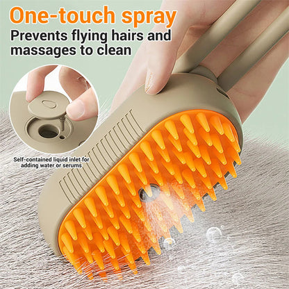 Cat Steam Brush Steamy Dog Brush 3 In 1 Electric Spray Cat Hair Brushes For Massage Pet Grooming Comb Hair Removal Combs Pet Products Legendary Animal Supply