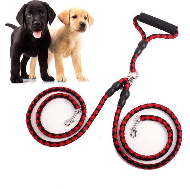 Double-Ended Traction Rope For Walking The Dog Hand-Double-Ended Traction Rope One Plus Two Leash Collar Pet Supplies Dog Collar Legendary Animal Supply