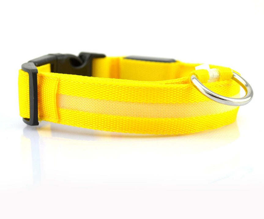 Nylon LED Pet Dog Luminous Collar Night Safety Flashing Glow in Dark Dog Cat Leash Adjustable Pet Supplies Legendary Animal Supply