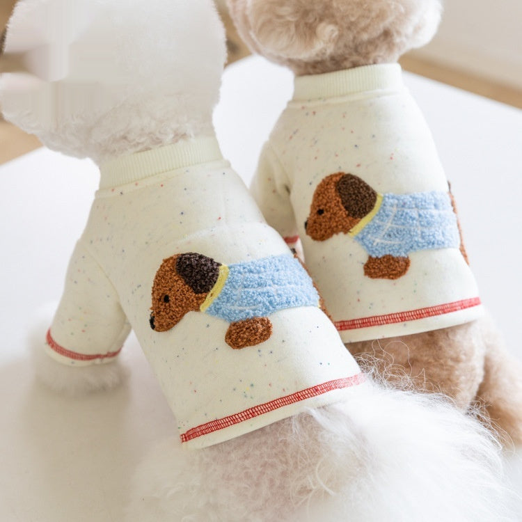 Autumn And Winter Home Warm VIP Teddy Pet Brushed Hoody Legendary Animal Supply