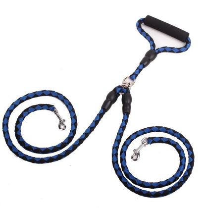 Double-Ended Traction Rope For Walking The Dog Hand-Double-Ended Traction Rope One Plus Two Leash Collar Pet Supplies Dog Collar Legendary Animal Supply