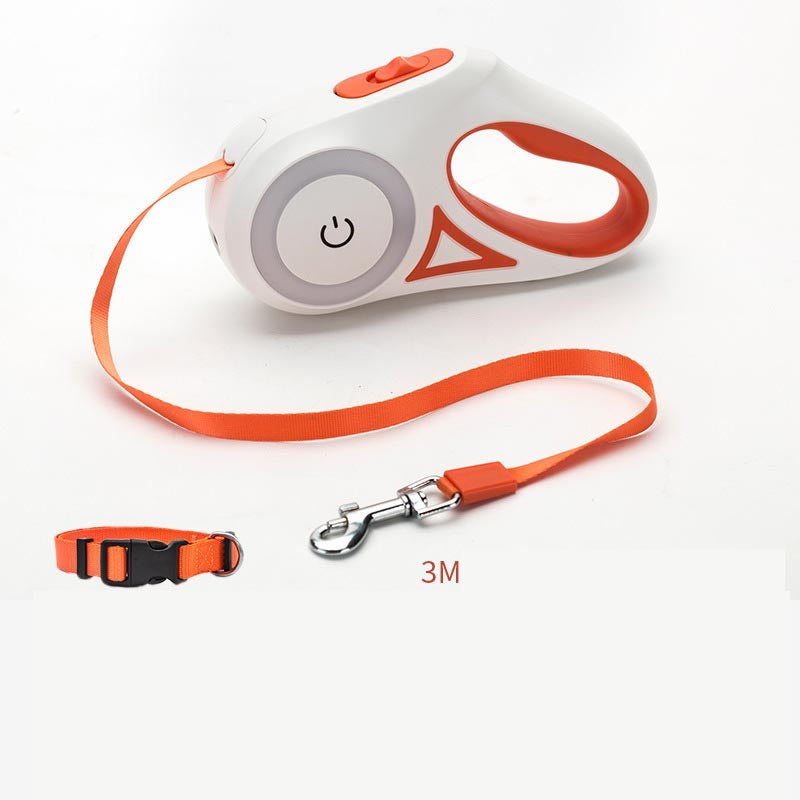Dog Leash Retractable Leash And Dog Collar Spotlight Automatic Pet Dog Cat Traction Rope For Small Medium Dogs Pet Product Legendary Animal Supply