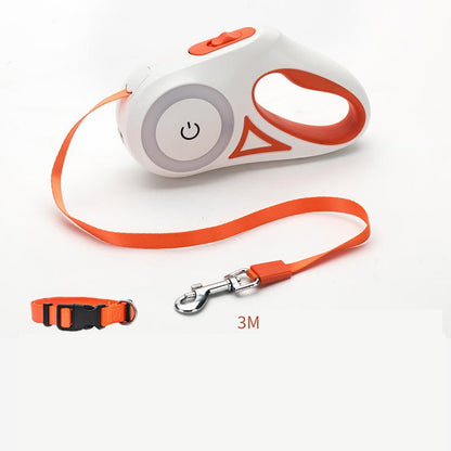 Dog Leash Retractable Leash And Dog Collar Spotlight Automatic Pet Dog Cat Traction Rope For Small Medium Dogs Pet Product Legendary Animal Supply