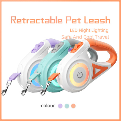 Dog Leash Retractable Leash And Dog Collar Spotlight Automatic Pet Dog Cat Traction Rope For Small Medium Dogs Pet Product Legendary Animal Supply