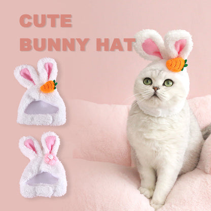 Plush Cartoon Cat Dog Rabbit Ears Cute Easter Decoration Hat Head Cover Pets Products Legendary Animal Supply