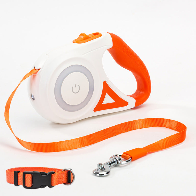 Dog Leash Retractable Leash And Dog Collar Spotlight Automatic Pet Dog Cat Traction Rope For Small Medium Dogs Pet Product Legendary Animal Supply
